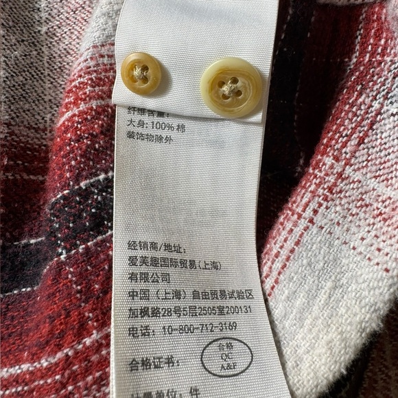 Abercrombie & Fitch Plaid Flannel Oversized Shirt Button Up Top Shirt Jacket M - Picture 16 of 17